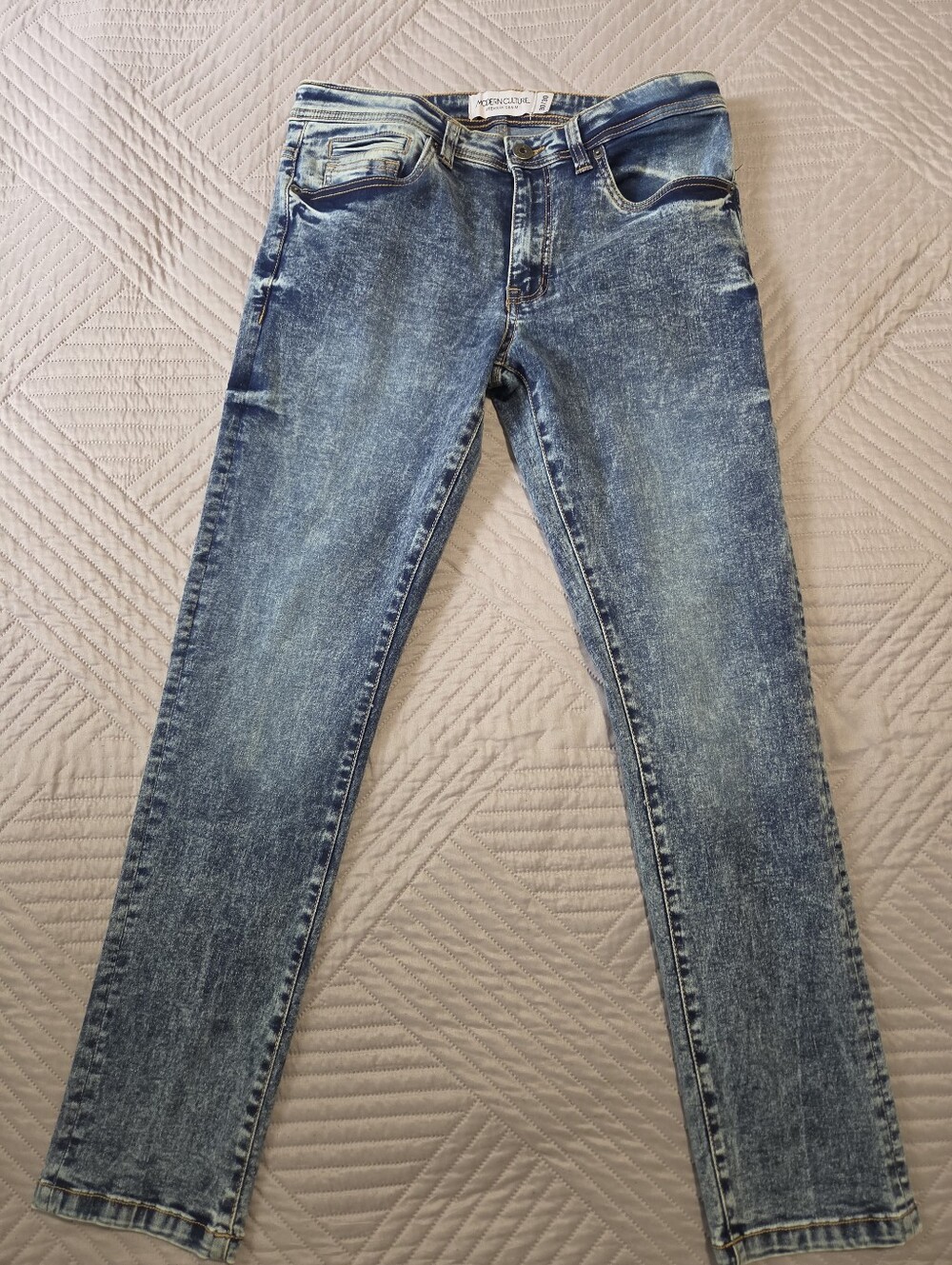 Slim Men's Light Blue Washed Jeans - Slim Fit